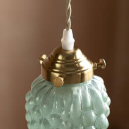 Graham and Green Bunch of Grapes Green Glass Pendant Light - thumbnail 4