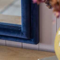 Graham and Green Cobalt Blue Velvet Arched Wall Mirror - thumbnail 4