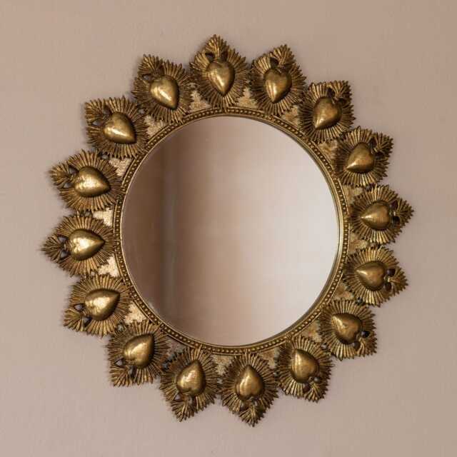 Graham and Green Flaming Hearts Wall Mirror - image 1