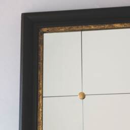 Graham and Green Alexander Black and Gold Rustic Portrait Mirror - thumbnail 3
