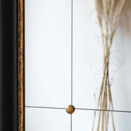 Graham and Green Alexander Black and Gold Rustic Portrait Mirror - thumbnail 2