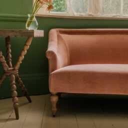 Graham and Green Delphine Rose Velvet Two Seater Sofa - thumbnail 4
