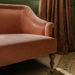 Graham and Green Delphine Rose Velvet Two Seater Sofa - thumbnail 3