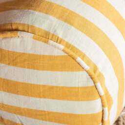 Graham and Green Yellow Candy Stripe Bolster Cushion - thumbnail 2
