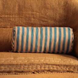 Graham and Green Yellow Candy Stripe Bolster Cushion - thumbnail 3
