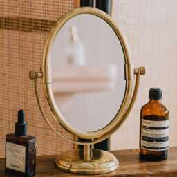 Graham and Green Marisol Gold Oval Table Mirror