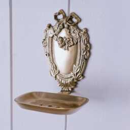 Graham and Green Juliette Antique Brass Soap Dish - thumbnail 2