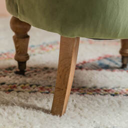 Graham and Green Trianon Moss Green Velvet Cocktail Chair - thumbnail 6