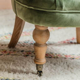 Graham and Green Trianon Moss Green Velvet Cocktail Chair - thumbnail 5