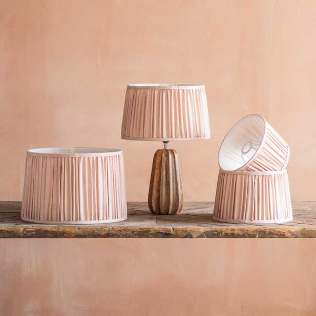 Graham and Green Dusty Rose Pleated Straight Empire Lampshade - 10 inch - image 1