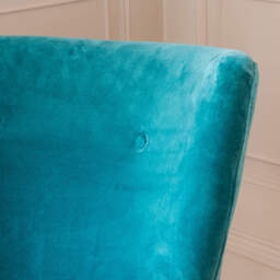 Graham and Green Alpana Teal Velvet Cocktail Chair - thumbnail 5