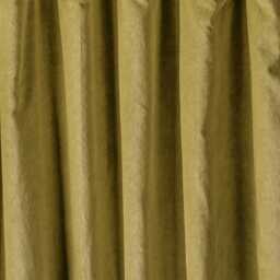 Graham and Green Felicity Mustard Velvet Frill Curtain - 135 x 228cm - thumbnail 2