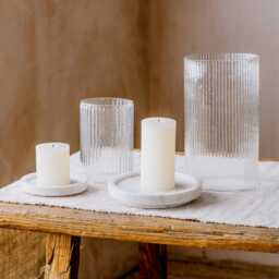 Graham and Green White Marble Small Candle Holder - thumbnail 2