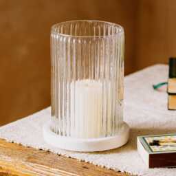 Graham and Green White Marble Small Candle Holder - thumbnail 5