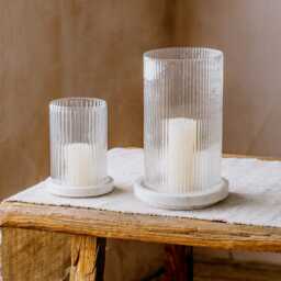 Graham and Green White Marble Small Candle Holder - thumbnail 3