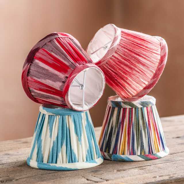 Graham and Green Raspberry Ikat Gathered Clipshade - image 1