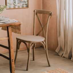 Graham and Green Clement Cross Back Dining Chair - thumbnail 1