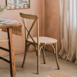 Graham and Green Clement Cross Back Dining Chair - thumbnail 3