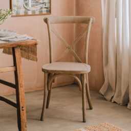 Graham and Green Clement Cross Back Dining Chair - thumbnail 2