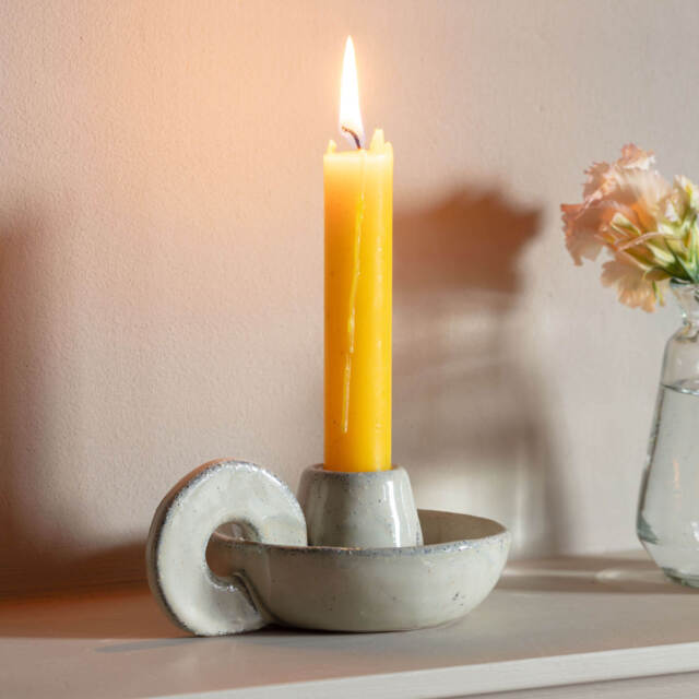 Graham and Green Rustic Ceramic Candle Holder - image 1