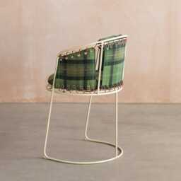 Graham and Green Strung Tartan Velvet Chair - thumbnail 3