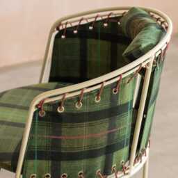 Graham and Green Strung Tartan Velvet Chair - thumbnail 5