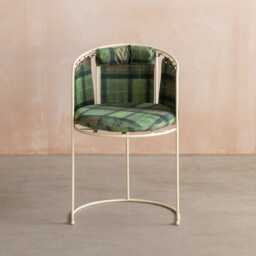 Graham and Green Strung Tartan Velvet Chair - thumbnail 2