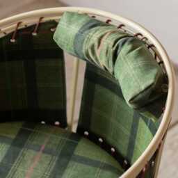 Graham and Green Strung Tartan Velvet Chair - thumbnail 4