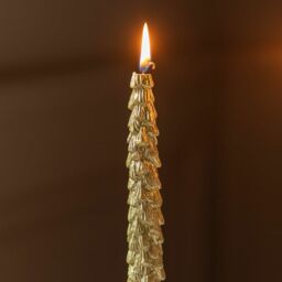 Graham and Green Set of Two Gold Tree Dinner Candles - thumbnail 2