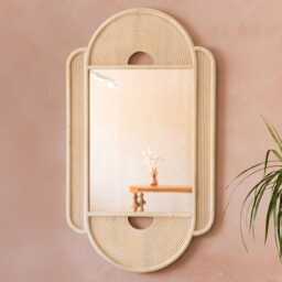 Graham and Green Margot Natural Wooden Wall Mirror