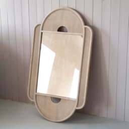 Graham and Green Margot Natural Wooden Wall Mirror - thumbnail 2