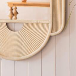 Graham and Green Margot Natural Wooden Wall Mirror - thumbnail 3