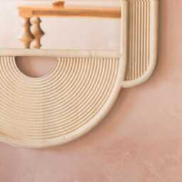Graham and Green Margot Natural Wooden Wall Mirror - thumbnail 2