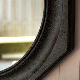 Graham and Green Octavia Large Black Wood Wall Mirror - thumbnail 2