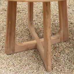 Graham and Green Noa Teak Wood 4 Seater Round Outdoor Table - thumbnail 3