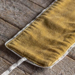 Graham and Green Set of Two Mustard Velvet Curtain Tie Backs - thumbnail 3