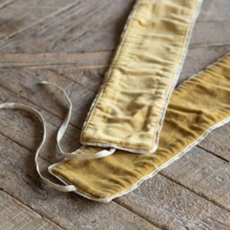 Graham and Green Set of Two Mustard Velvet Curtain Tie Backs - thumbnail 2