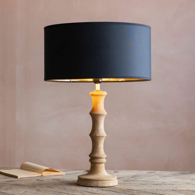 Graham and Green Wooden Bamboo Table Lamp Small - image 1