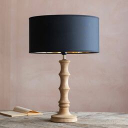 Graham and Green Wooden Bamboo Table Lamp Small - thumbnail 2