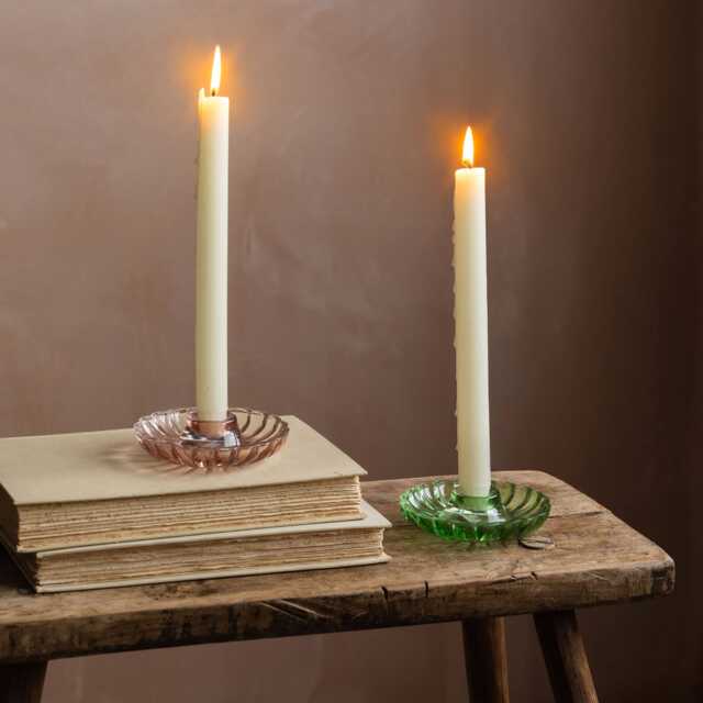 Graham and Green Green Glass Candle Holder - image 1