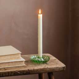 Graham and Green Green Glass Candle Holder - thumbnail 2