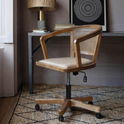Graham and Green Laurena Wicker Office Chair - thumbnail 1