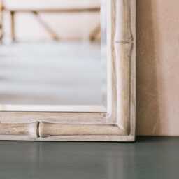 Graham and Green Natural Bamboo Small Wall Mirror - thumbnail 2