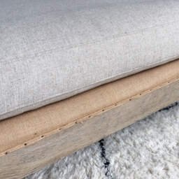 Graham and Green Duke Natural Linen Ottoman - thumbnail 4