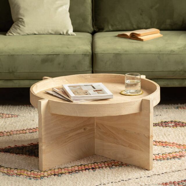 Graham and Green Seth Round Tray Top Coffee Table - image 1