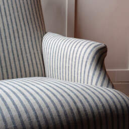 Graham and Green Avree Striped Linen Armchair - thumbnail 4