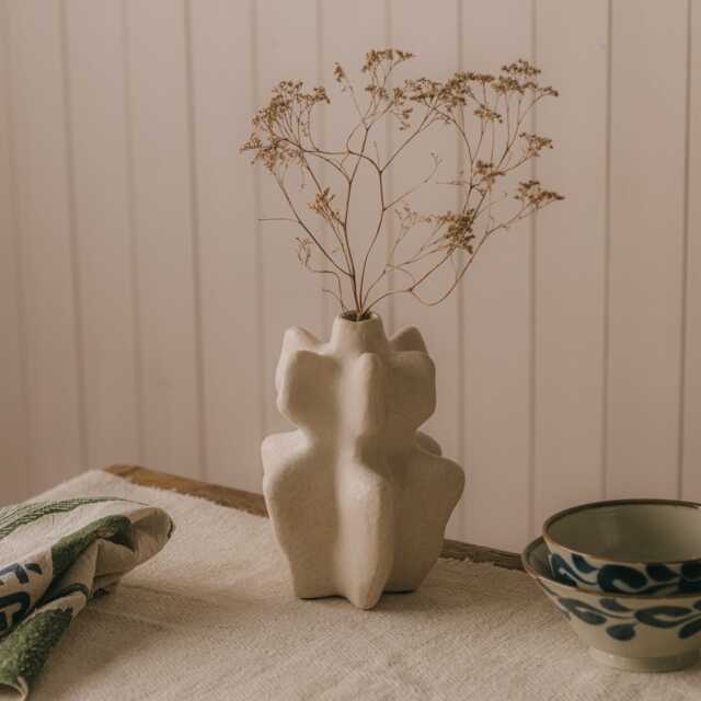 Graham and Green Nami Cream Small Vase - image 1