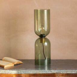 Graham and Green Clarence Glass Table Lamp Green - Large - thumbnail 2