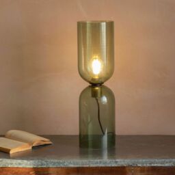 Graham and Green Clarence Glass Table Lamp Green - Large