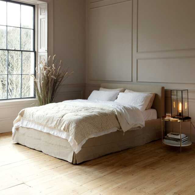 Graham and Green Carina Natural Linen Double Bed - image 1